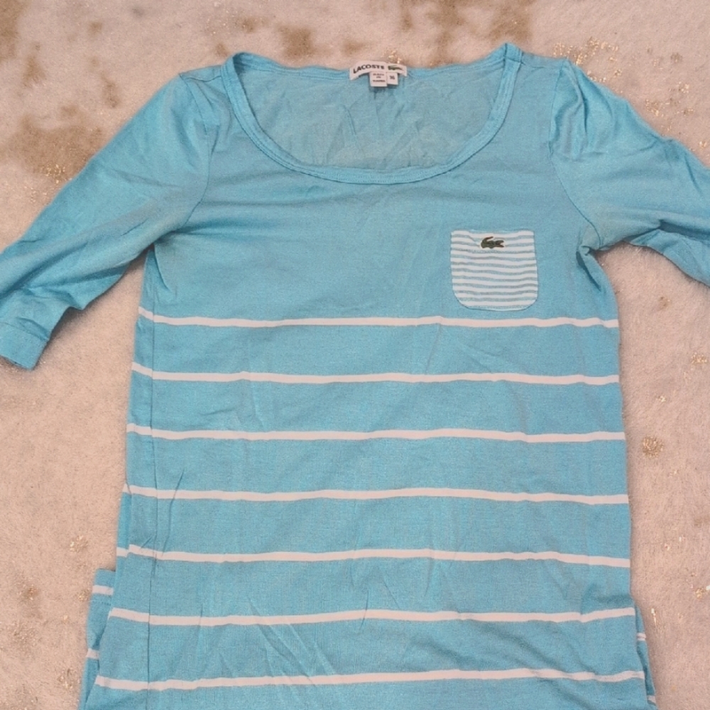 Lacoste Blue Striped Top